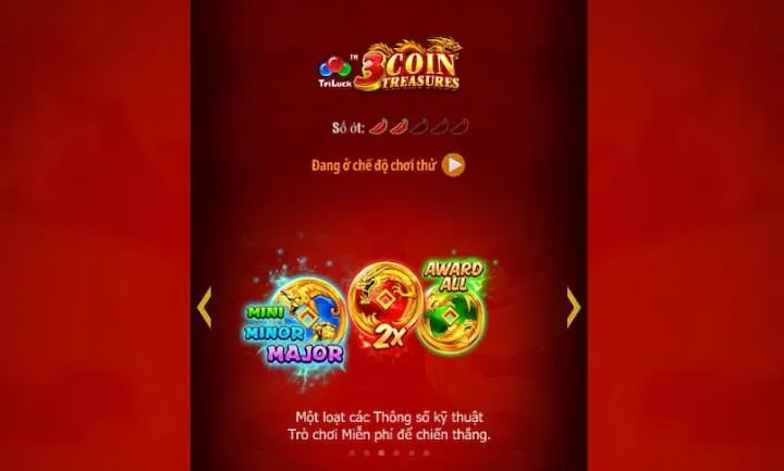 Cơ chế trả thưởng của 3 coin treasures